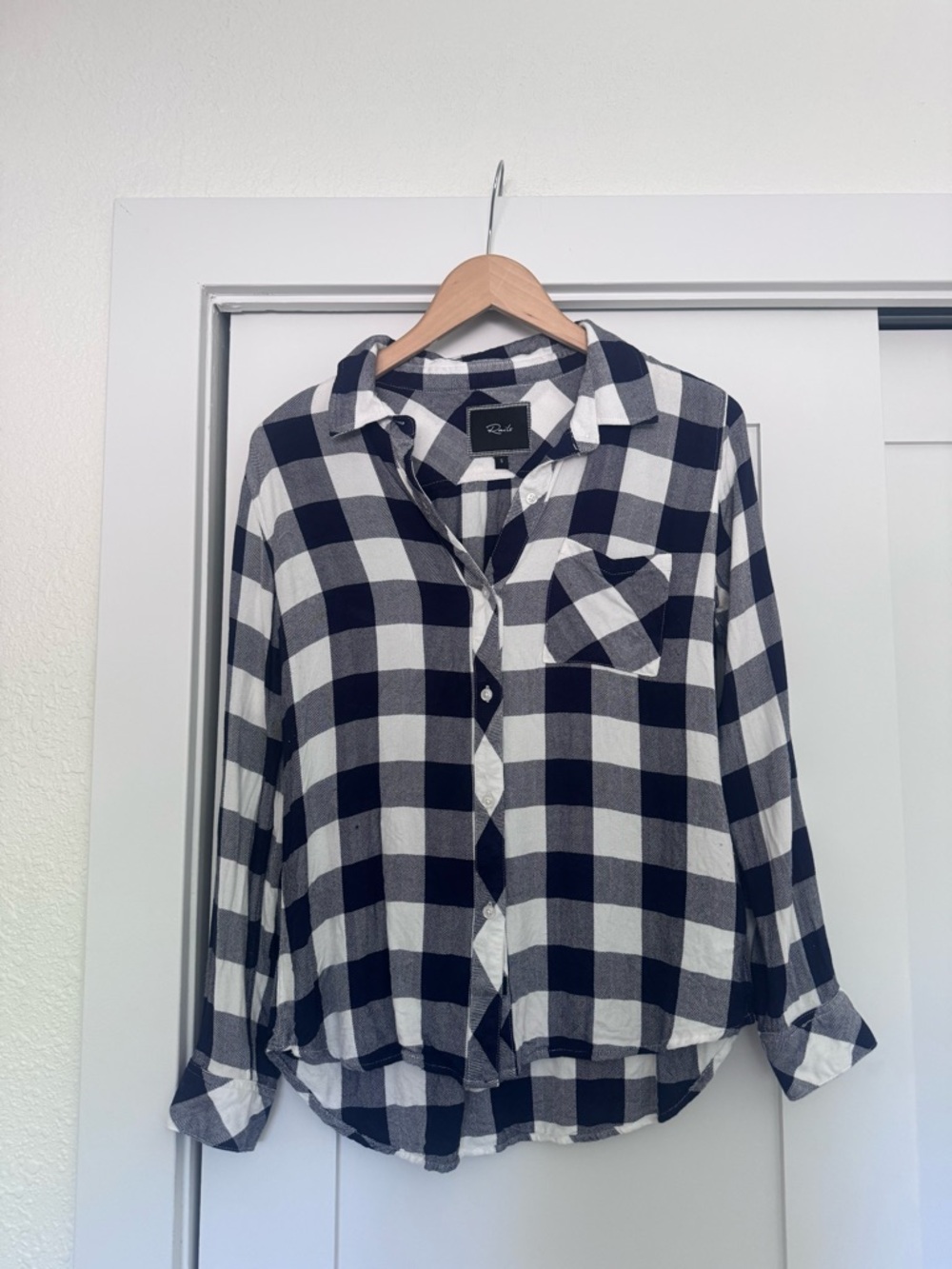 Rails Navy‎ & White Buffalo Plaid Button-Down Shirt